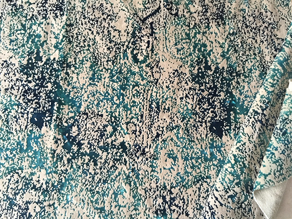 真丝丝绒染色印花烂花