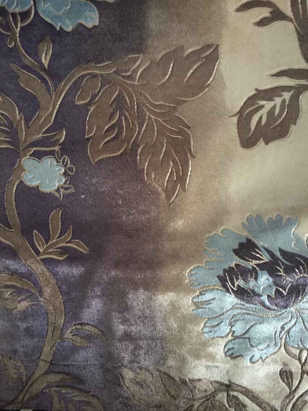 真丝丝绒染色印花烂花