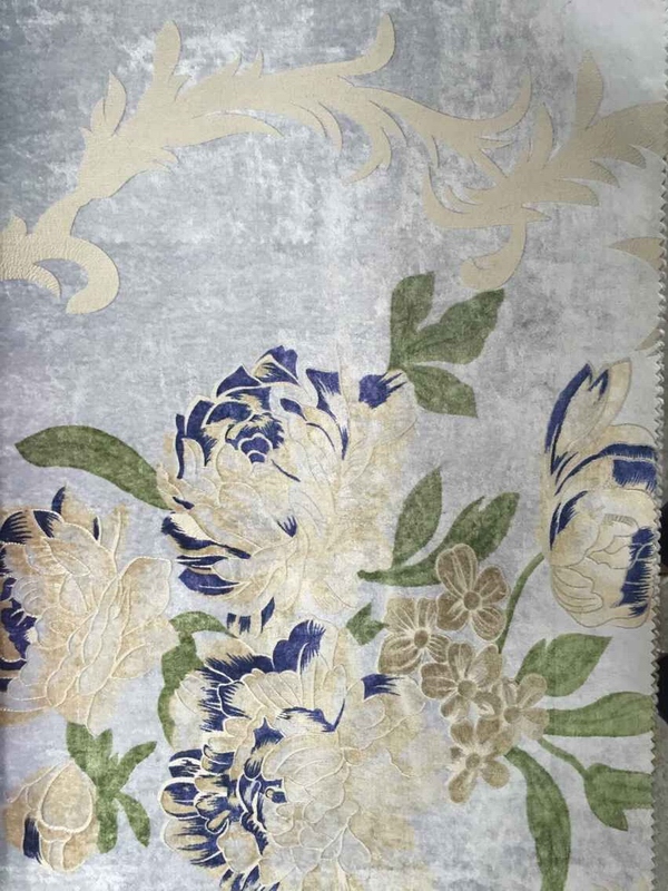 真丝丝绒染色印花烂花