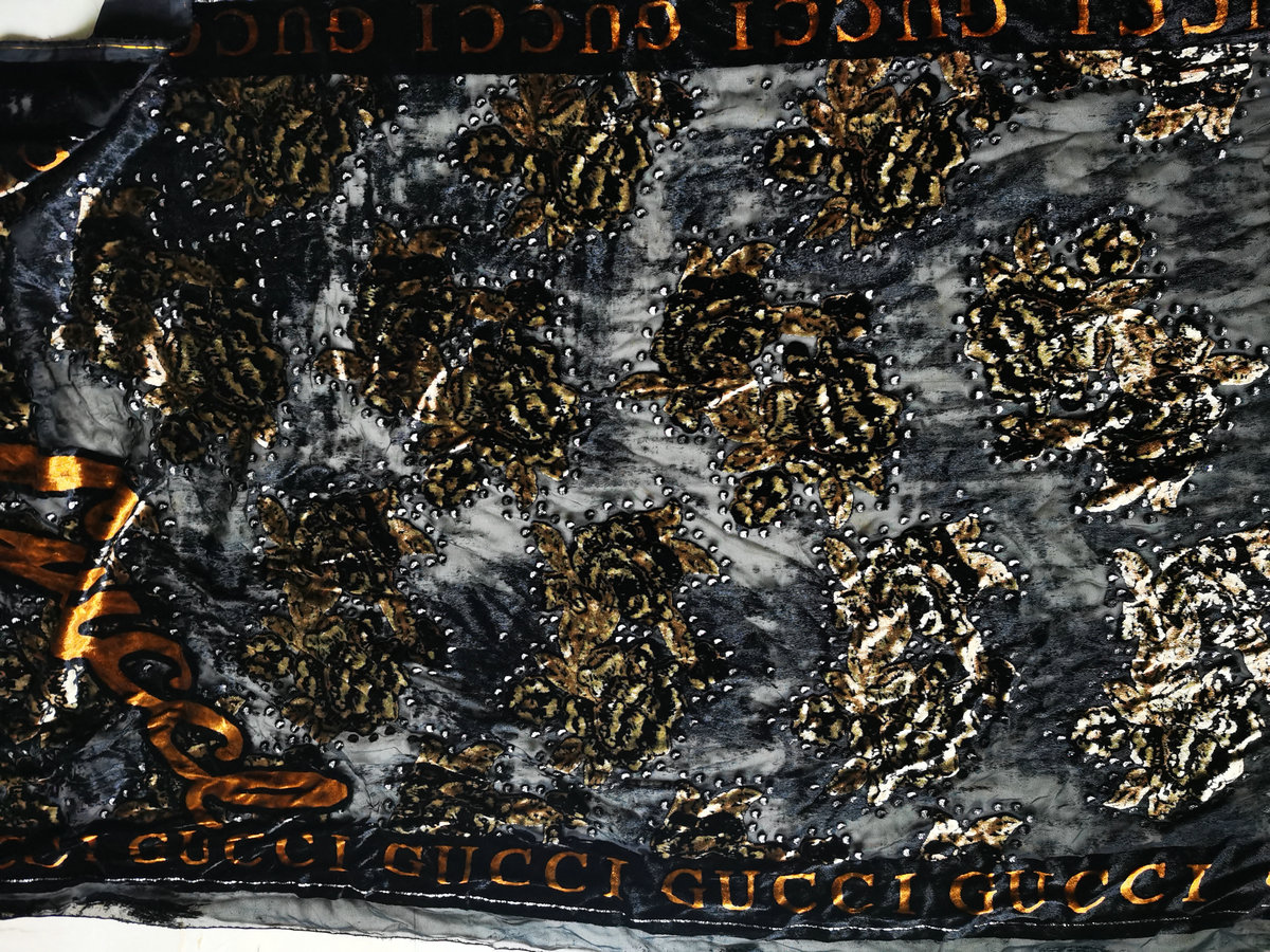 Silk velvet printing